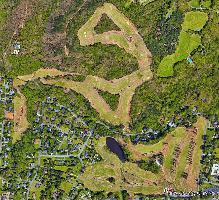 aerial view of the course